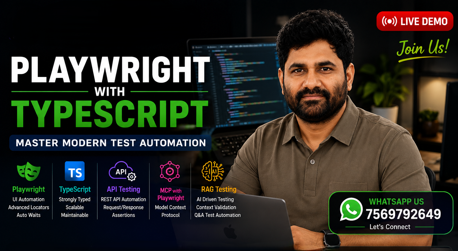 Playwright with TypeScript — live batch